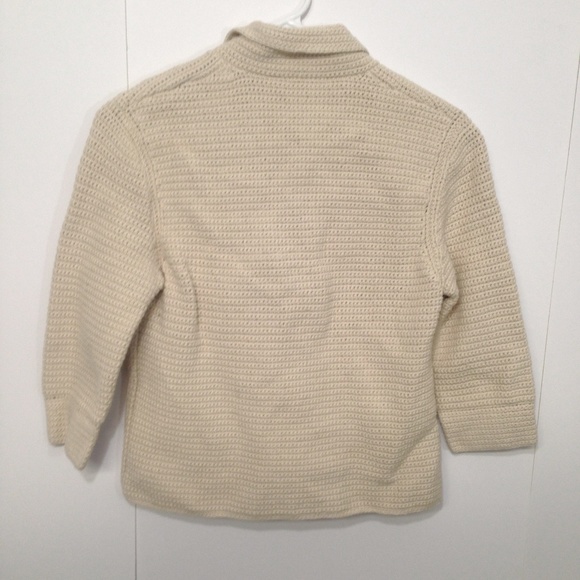 Cynthia Steffe Knitted 3/4 Sleeve Cropped Cardigan in Oatmeal Color - Picture 8 of 8